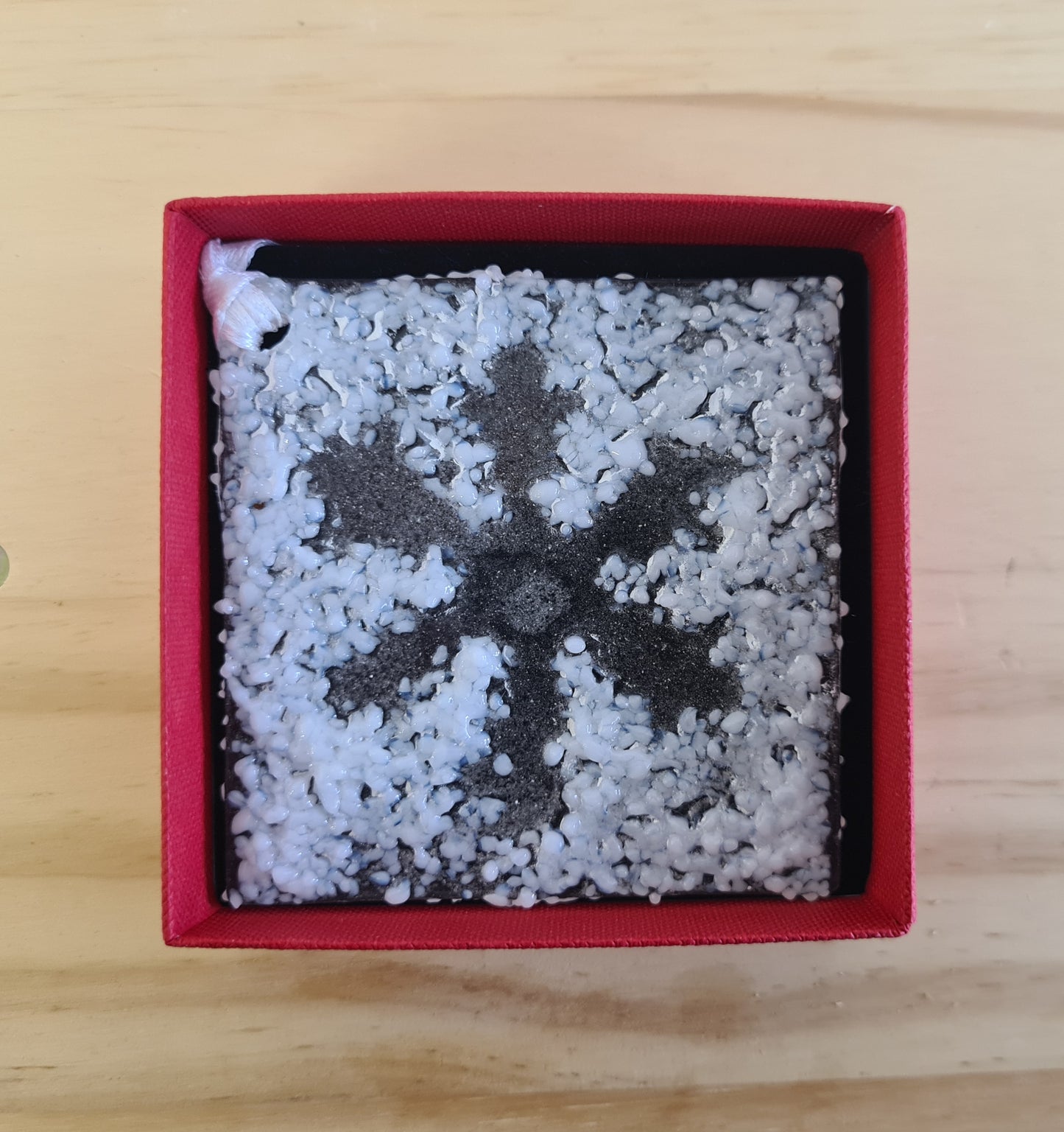 Textured Hanging Ghost Snowflake Ornament