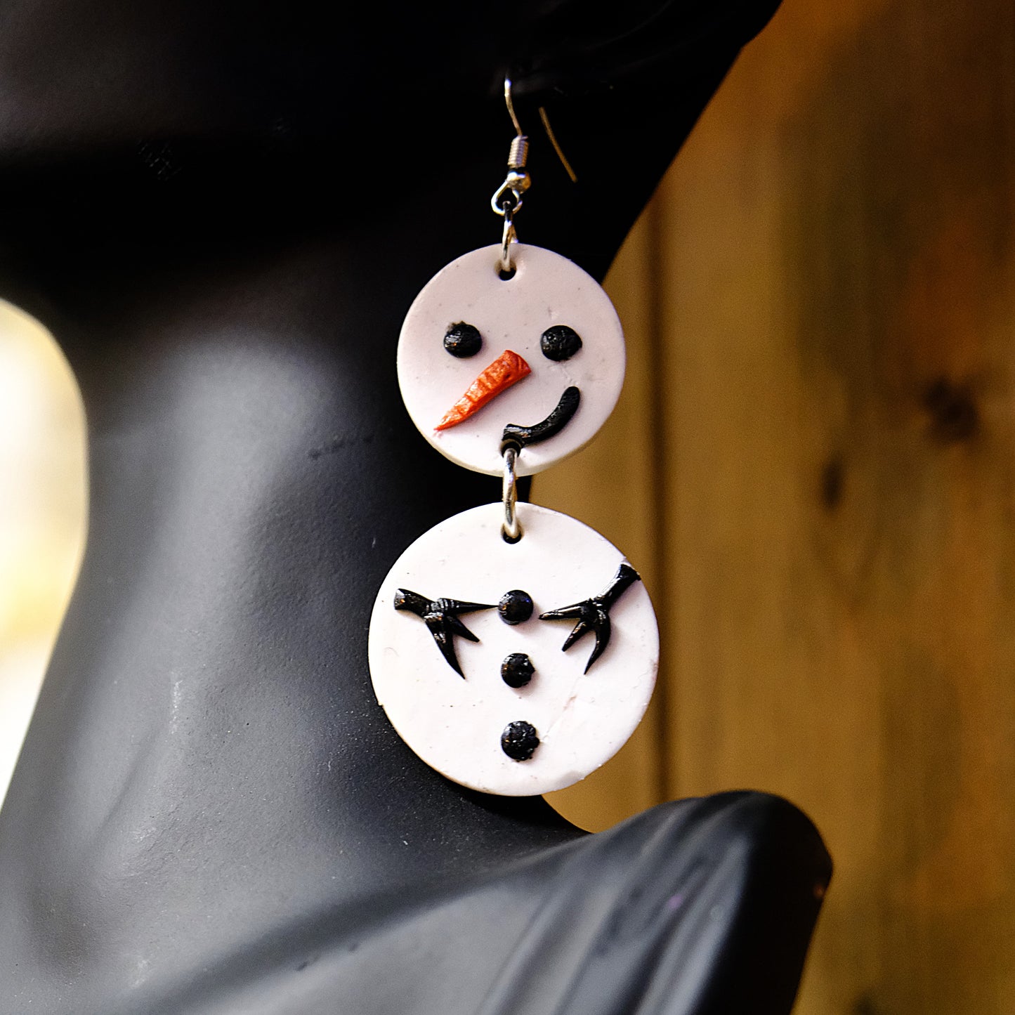 Snowman body earrings