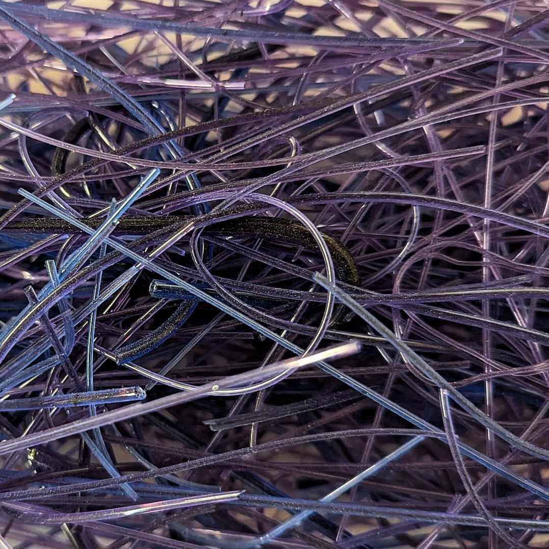 Purple Vitrigraph Glass Stringers