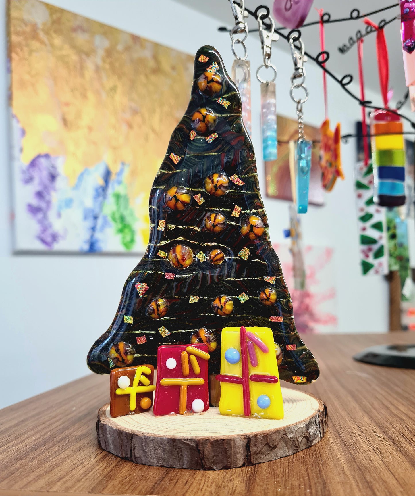 Wholesome Christmas Tree Ornament with Presents