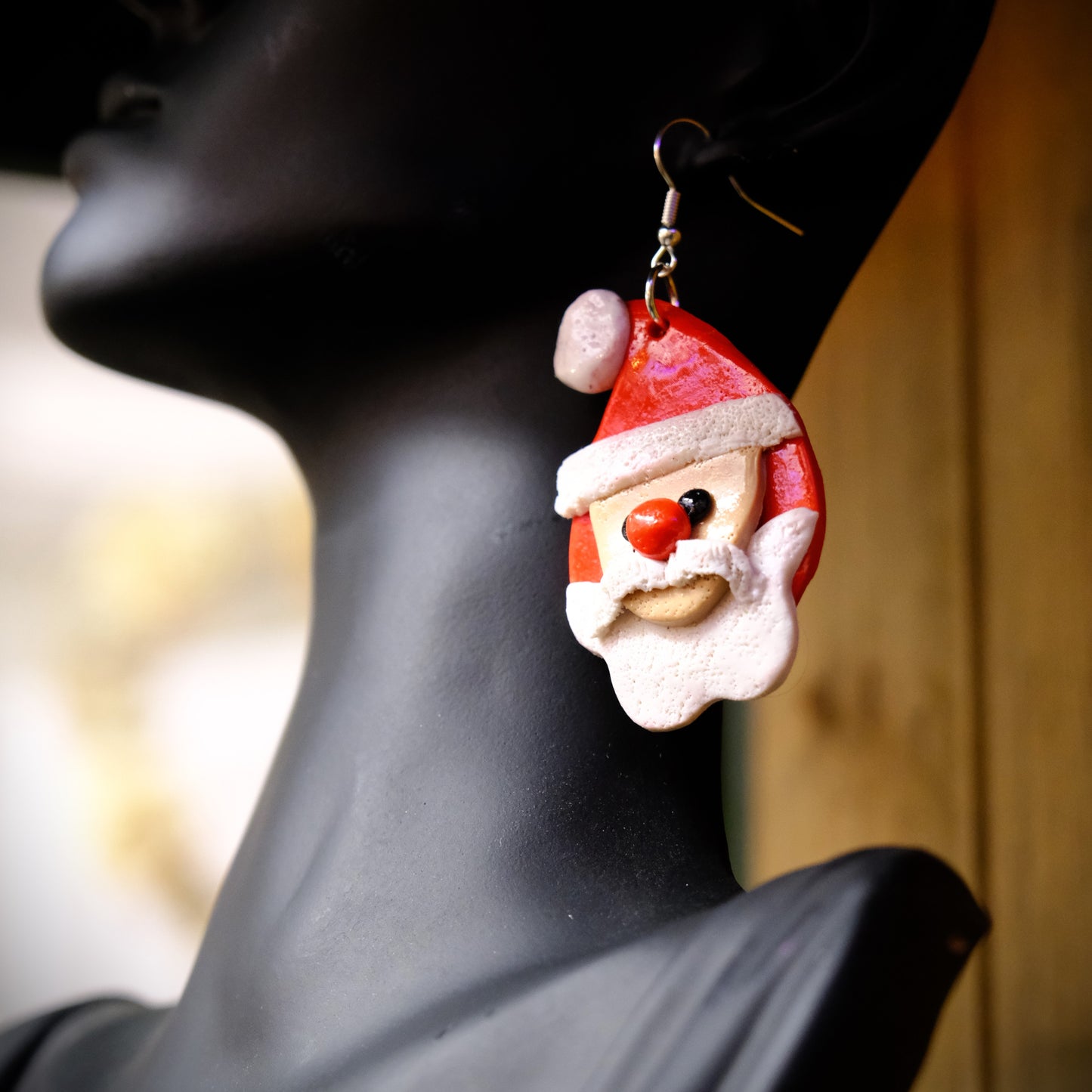 Festive Santa earrings