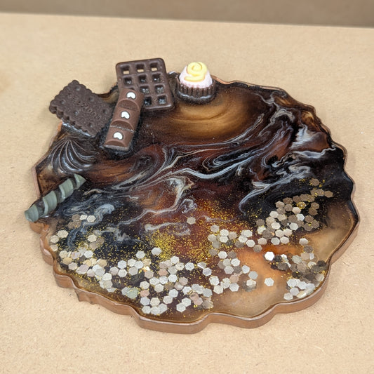 Chocolate treat resin coaster